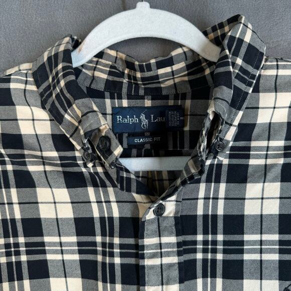 Ralph Lauren Shirt Mens LRG Classic Fit Plaid Preppy Old Money Long Sleeve Fall - Picture 11 of 13